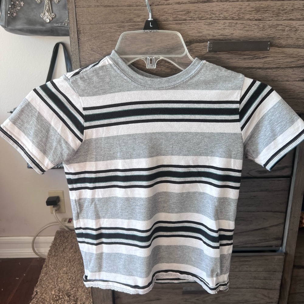 stripped baby tee crop